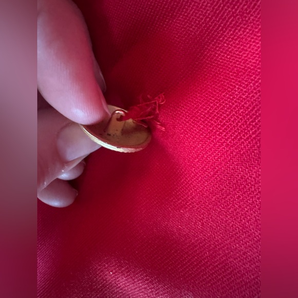 Vintage Pendleton Red Double Breasted Wool Blazer Gold Buttons Sz 4 - Picture 7 of 7